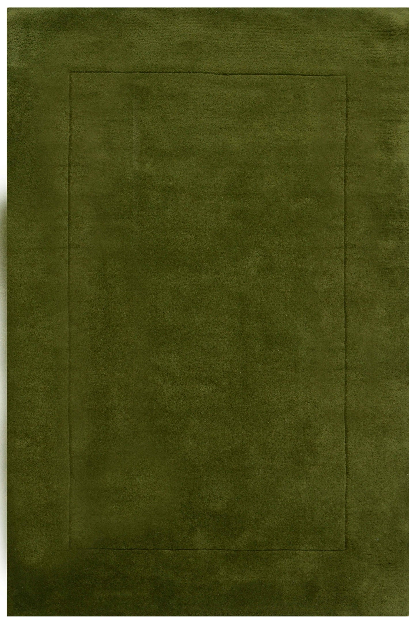 Green Hand Tufted Wool Carpet  - ICHT1178