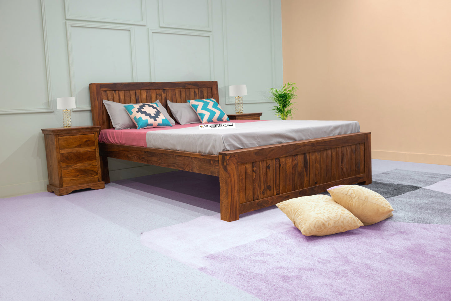 Timeless Elegance: Sheesham Wood Queen Size Bed