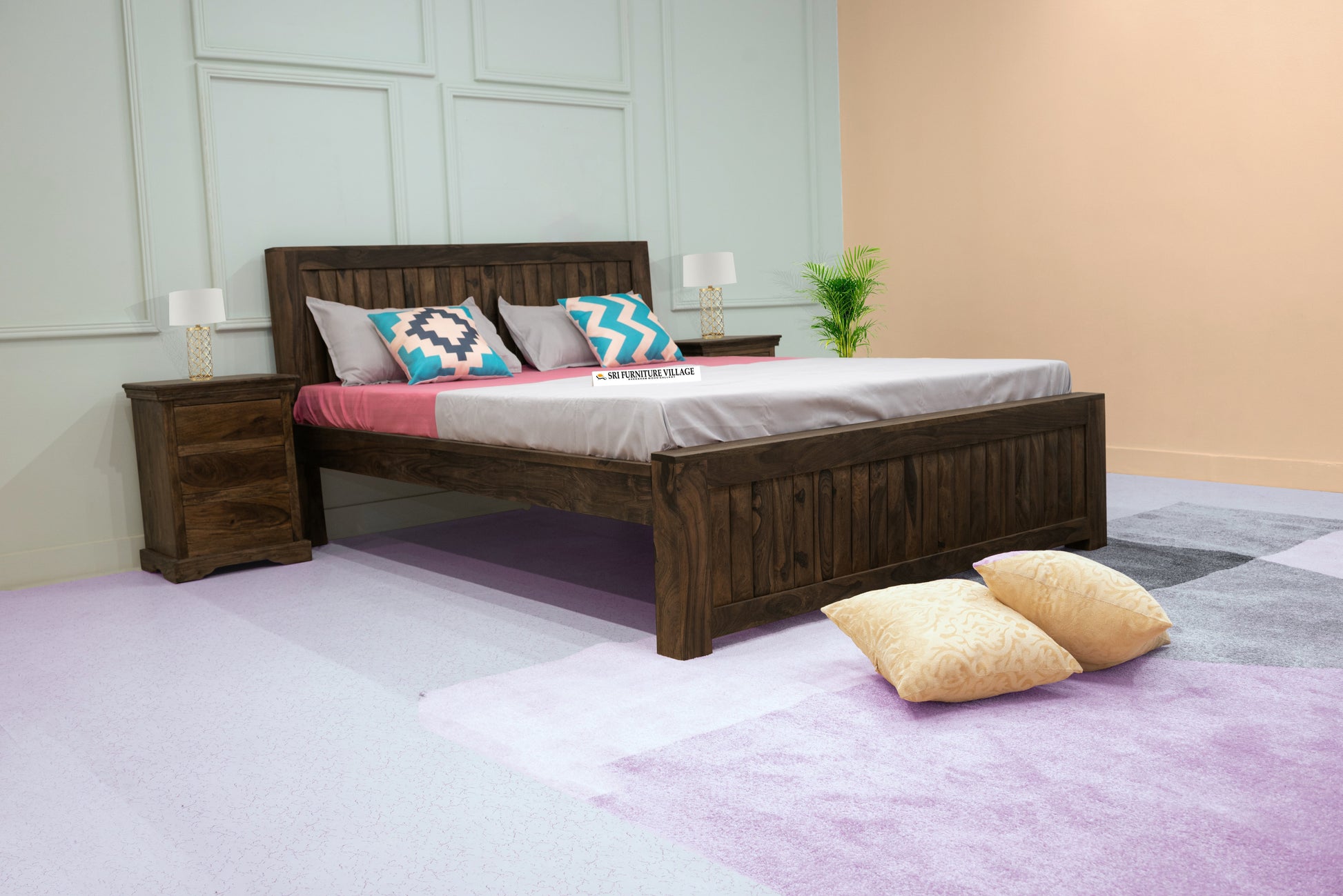 Timeless Elegance: Sheesham Wood Queen Size Bed