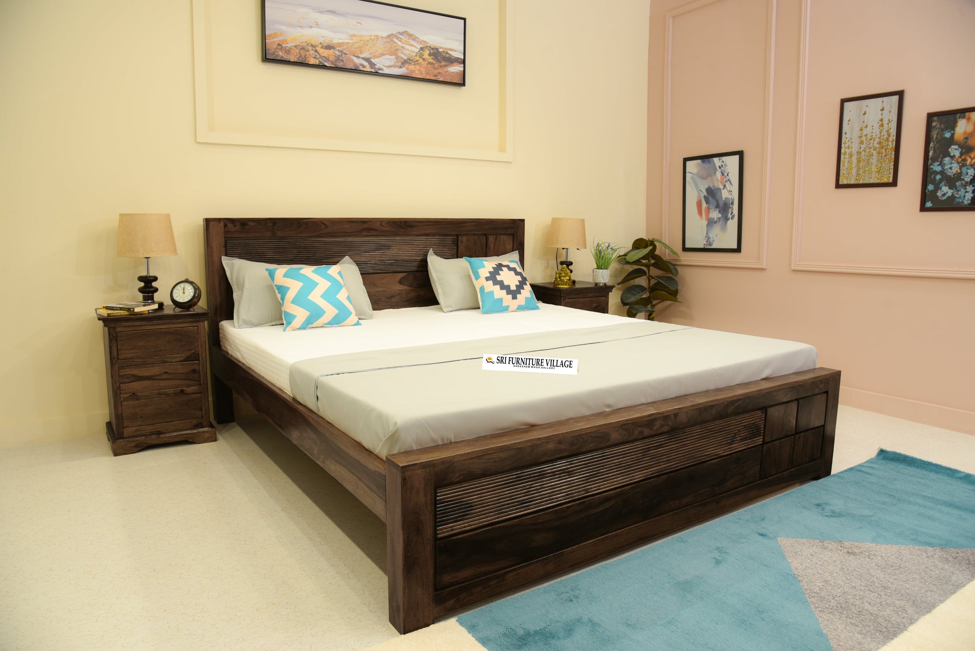 Timeless Elegance: Sheesham Wood Queen Size Bed