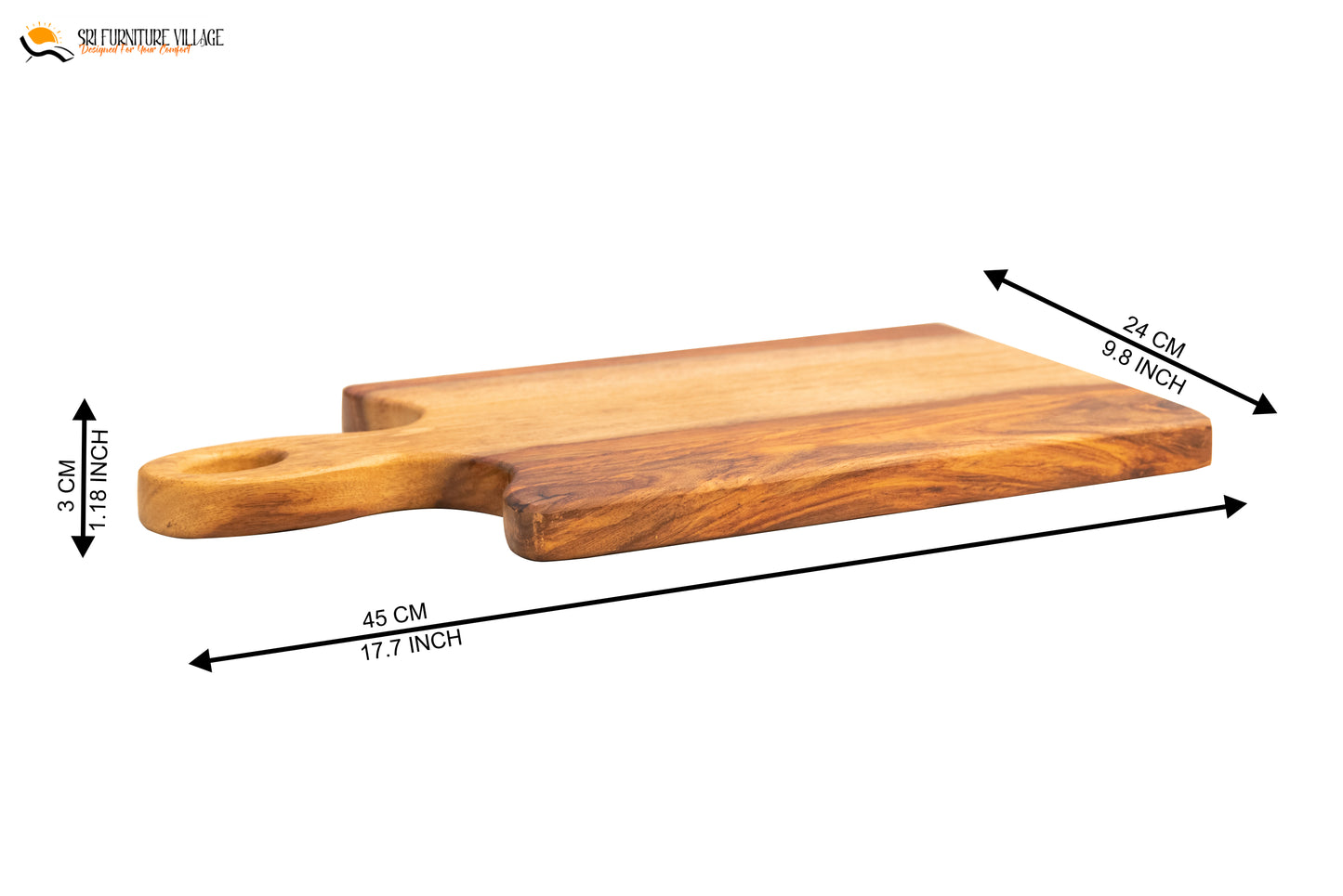 Slice & Dice Sheesham Wood Chopping Board - K9001